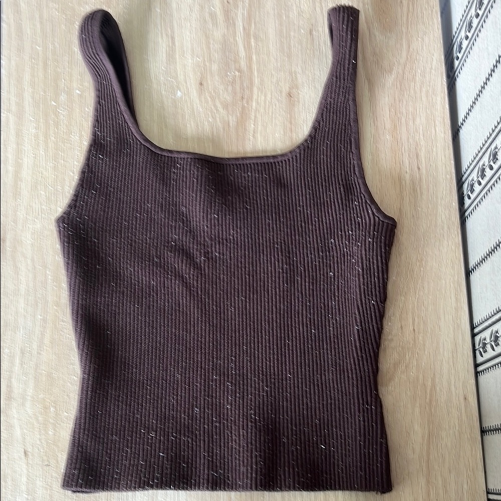 Aritzia Babaton sculpt knit square neck tank